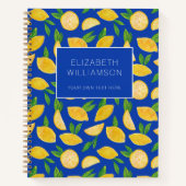 Carnet Citron motif d'agrumes d'été (Devant)