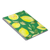 Carnet citron, motif d'aquarelle, arrière - plan, fruit, (Côté Droit)