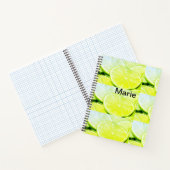 Carnet Citron vert jaune simple ajouter un nom minimal pe (Intérieur)