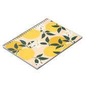 Carnet Citron vintage : Texture de Fruit sans soudure. (Côté gauche)