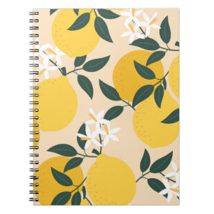 Carnet Citron vintage : Texture de Fruit sans soudure.