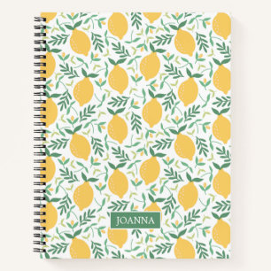 Carnet Citrons Citrus Citrons rustique brillant Personnal