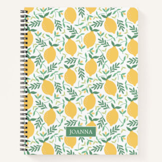 Carnet Citrons Citrus Citrons rustique brillant Personnal