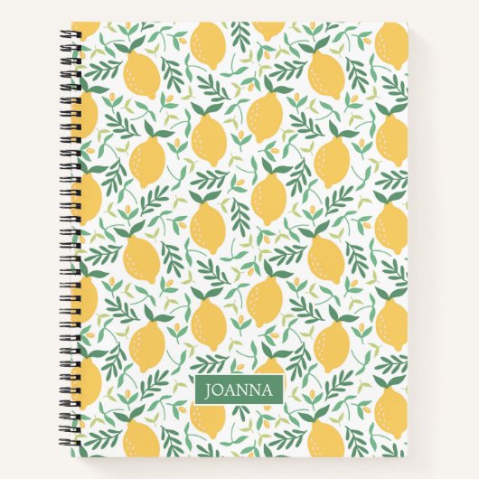 Carnet Citrons Citrus Citrons rustique brillant Personnal (Devant)