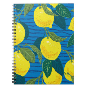 Carnet Citrons Citrus : Vintage À Dessin À La Main Sans C