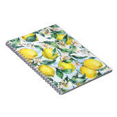 Carnet citrons d'aquarelle, branche d'agrumes frais. (Côté Droit)