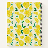 Carnet citrons d'aquarelle - illustration jaune et verte (Dos)