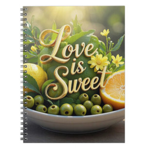 Carnet Citrons ensoleillés, olives, tranches d'agrumes