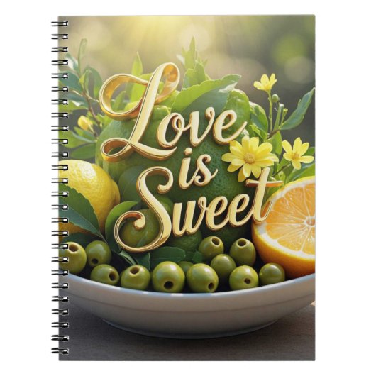 Carnet Citrons ensoleillés, olives, tranches d'agrumes (Devant)
