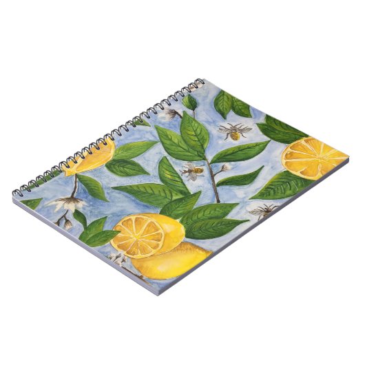 Carnet Citrons et abeilles (Côté gauche)