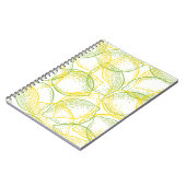 Carnet Citrons et Limes : Motif frais. (Côté gauche)