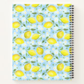Carnet Citrons et marguerites Composition bleue Plaid (Dos)
