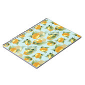 Carnet Citrons Feuilles : Aquarelle Impression transparen (Côté gauche)