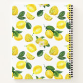 Carnet Citrons Jaunes Aquarelle Fruit Motif Recettes (Dos)