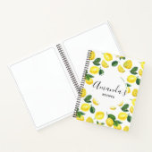 Carnet Citrons Jaunes Aquarelle Fruit Motif Recettes (Intérieur)