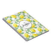 Carnet Citrons jaunes avec Monogramme Motif vert (Côté Droit)