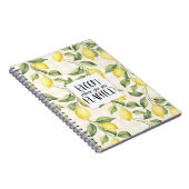 Carnet Citrons Jaunes Chic Fleurissent (Côté Droit)
