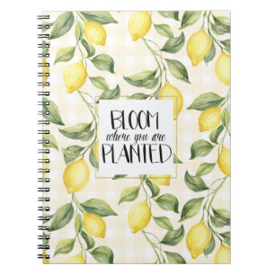 Carnet Citrons Jaunes Chic Fleurissent