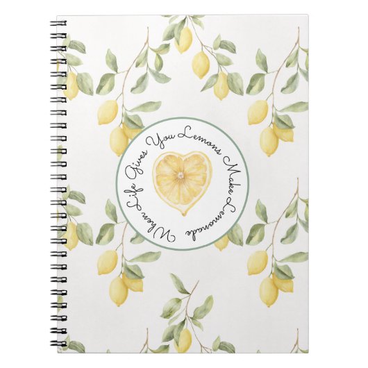 Carnet Citrons Jaunes Jus de Citron (Devant)