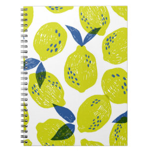 Carnet Citrons juteux : motif vintage sans soudure.