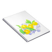 Carnet citrons Meyer sur la serviette de cuisine (Côté Droit)