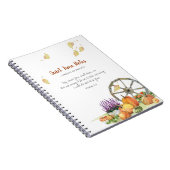 Carnet Citrouille Automne Rustique Monogramme Temps calme (Côté Droit)