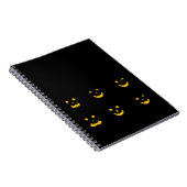 Carnet Citrouille brillant face Halloween (Côté Droit)
