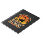 Carnet Citrouille Chat Noir Halloween Design Vectoriel (Côté gauche)