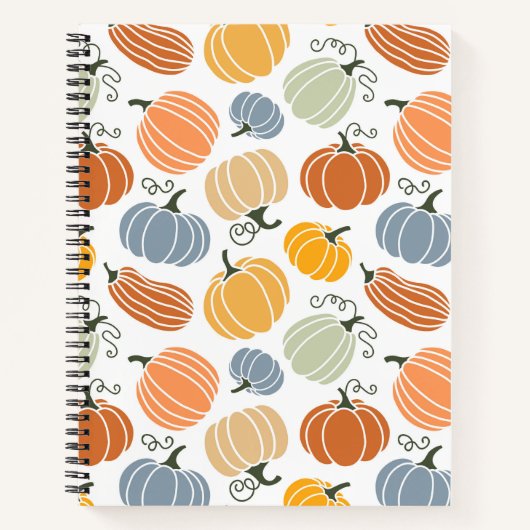 Carnet Citrouille coloré Motif gourd  (Devant)