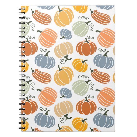Carnet Citrouille coloré Motif gourd (Devant)
