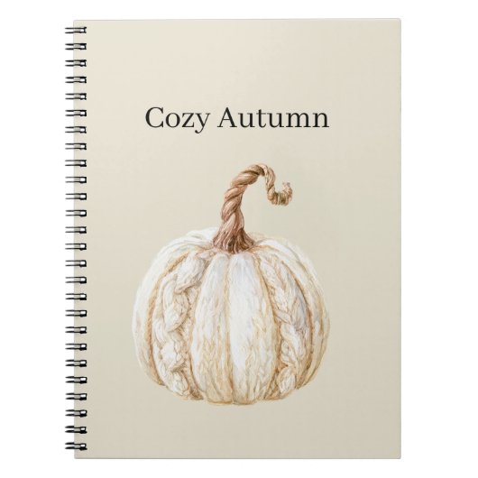 Carnet Citrouille Crème Cosy (Devant)