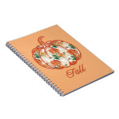 Carnet Citrouille dans un motif de chrysanthème (Côté Droit)
