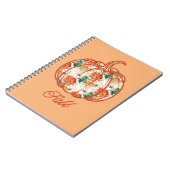 Carnet Citrouille dans un motif de chrysanthème (Côté gauche)