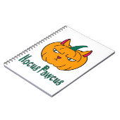 Carnet Citrouille de chat roux de Halloween hocus pocus m (Côté gauche)