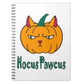 Carnet Citrouille de chat roux de Halloween hocus pocus m (Devant)