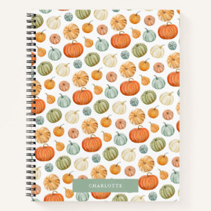 Carnet Citrouille de couleur d'aquarelle