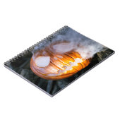 Carnet Citrouille de Halloween Jack-o-Lantern en feu  (Côté gauche)