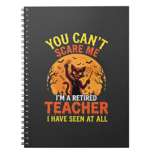 Carnet Citrouille de Halloween pour enseignant retraité D (Devant)