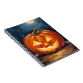 Carnet Citrouille de Jack-O-Lantern d'Halloween (Côté Droit)