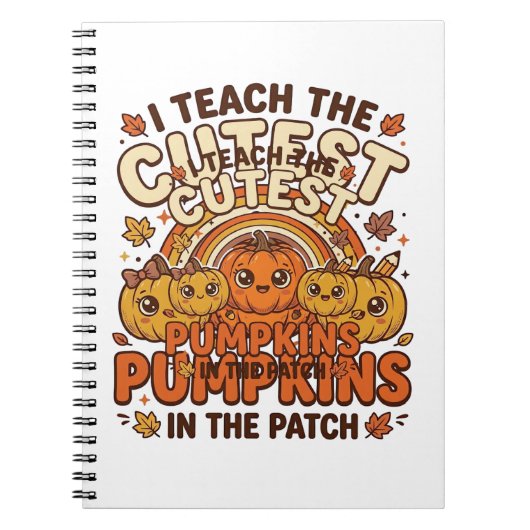 Carnet Citrouille de professeur mignon Dessin vectoriel d (Devant)