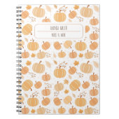 Carnet Citrouille de récolte d'automne et Motif pastel fe (Devant)