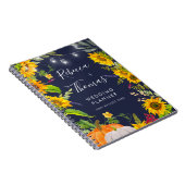 Carnet Citrouille de tournesol rustique Wedding planner b (Côté Droit)