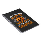Carnet Citrouille de vampire drôle d'Halloween (Côté Droit)