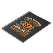 Carnet Citrouille de vampire drôle d'Halloween (Côté gauche)