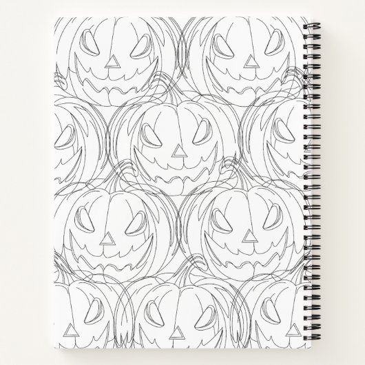 Carnet Citrouille d'esquisse de crayon (Dos)