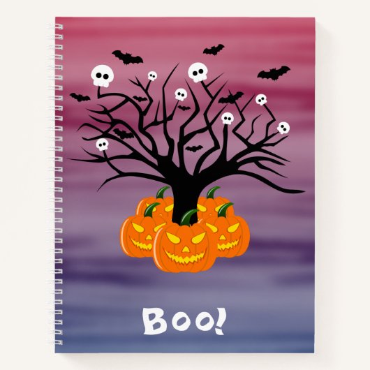 Carnet Citrouille d'Halloween Jack o’ Lanterne Dead Tree (Devant)