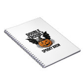 Carnet Citrouille d'Halloween Sorcière Double Trouble Vin (Côté Droit)