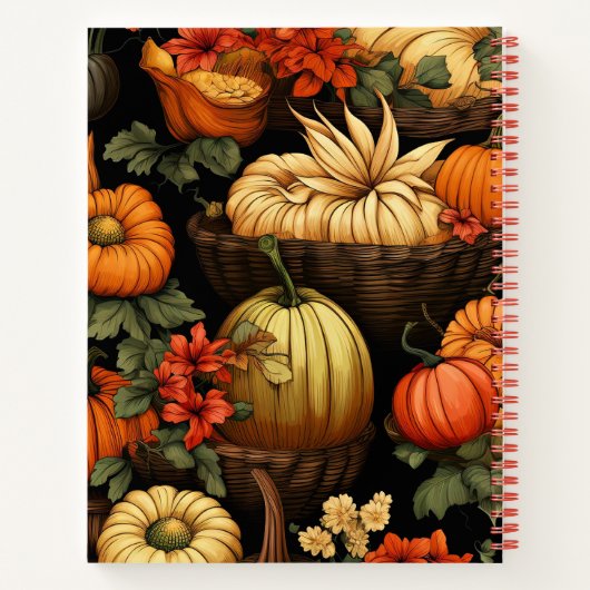Carnet Citrouille et plus encore, automne, (Dos)