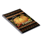 Carnet Citrouille Étiquette Antique marque de papillon (Côté Droit)