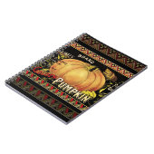 Carnet Citrouille Étiquette Antique marque de papillon (Côté gauche)